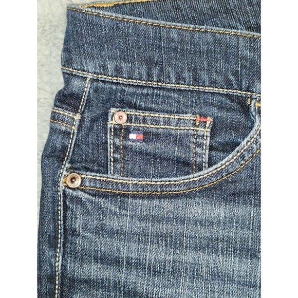 Tommy Hilfiger Womens Hope Bootcut Dark Wash Jeans Size 6S Y2K - Picture 2 of 16
